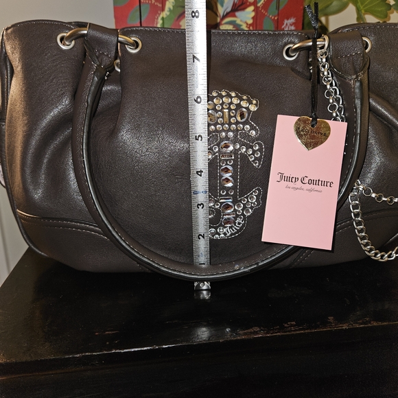 Juicy Couture Black Leather Shoulder Bag - Picture 8 of 10